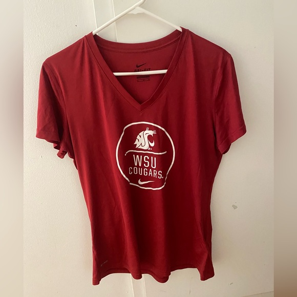 WSU Cougars Nike Dri-FIT V-Neck Tee - Picture 3 of 11